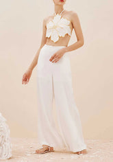 BLUSA CROPPED FLOR BORDADO 103719 CACAY